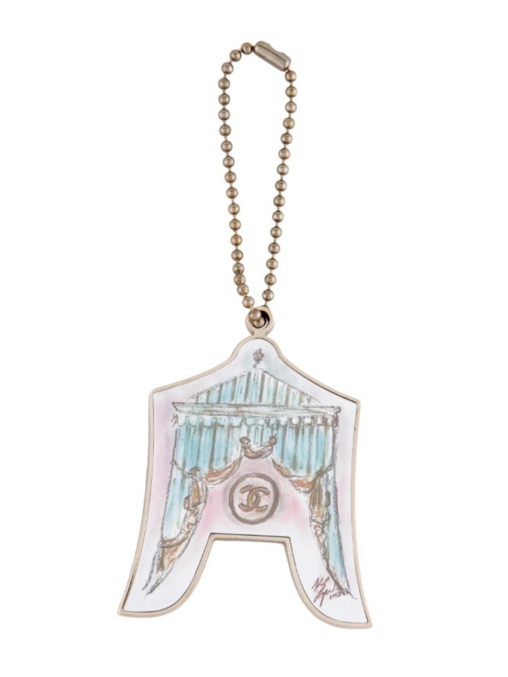 CHANEL Vintage Aqua Enamel Circus Bag Charm